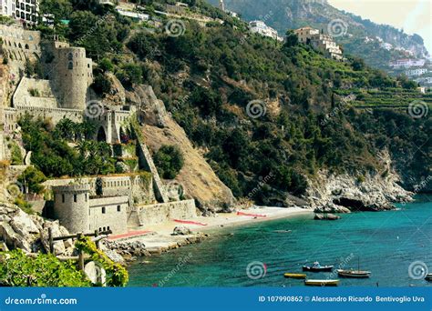 Colourful Landscape At Amalfi Coast Stock Photo Image Of