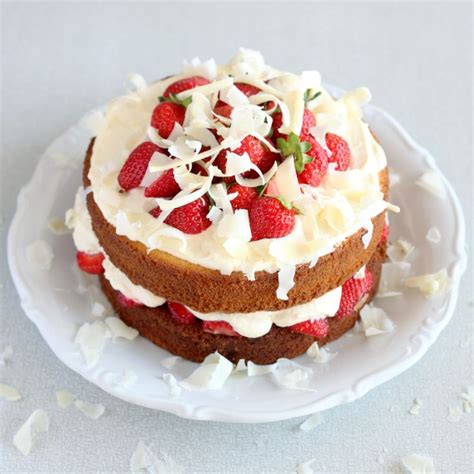 Witte Chocoladetaart Met Aardbeien Liefde Voor Lekkers Zoete Taart