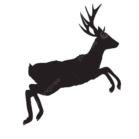 Silhouette Deer With Great Antleranimal Vector Illustration Hunting Vector Mammal Vector ...