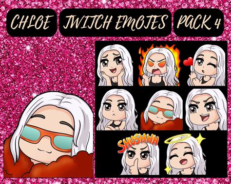 Twitch Female Emotes Chloe Blonde Hair Hazel Eyes Pale Skin Twitch Girl Emote Sub Emotes