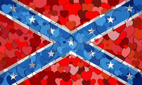 Grunge Confederate Flag Stock Vector Illustration Of Mixed