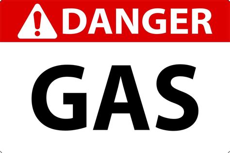 Señal de peligro de gas inflamable sobre fondo blanco 14213804 Vector