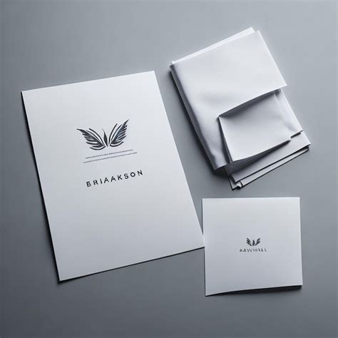 Premium Photo Realistic Logo Mockup On White Paper