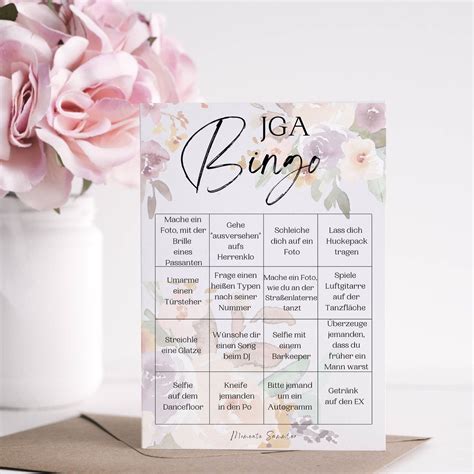 Braut Bingo Junggesellenabschied Spiel Lustiges JGA Partyspiel