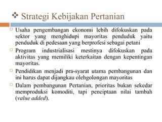 Kebijakan Pemerintah Dalam Pembangunan Pertanian Ppt