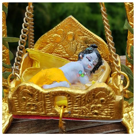 Sleeping baby Krishna with Jhula - Remember Krishna