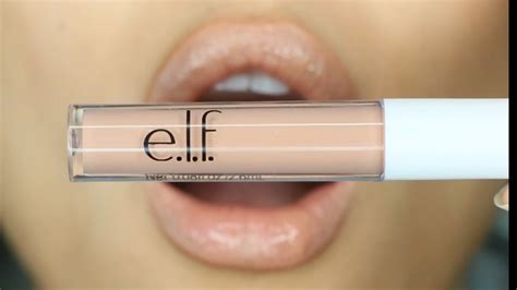 Elf Cosmetics Lip Lacquer Natural Quick Review Swatch Tutorial On