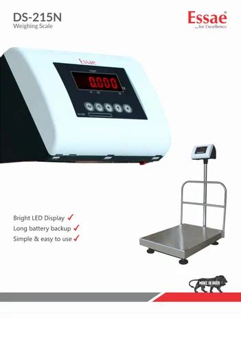 Digital Essae Ds N Platform Weighing Scale For Business Use Kg