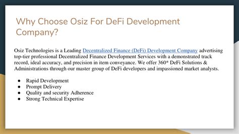 PPT DeFi Development Company 1 PowerPoint Presentation Free