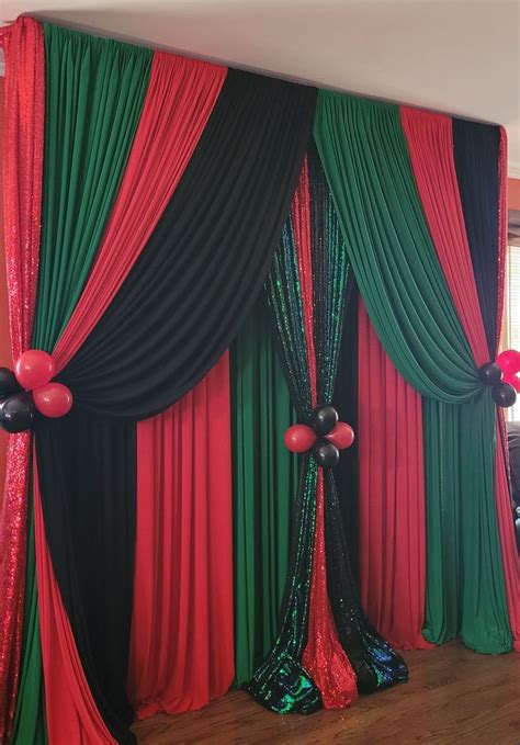 Juneteenth Backdrop Backdrop Decorations Red Backdrop Draping Ideas