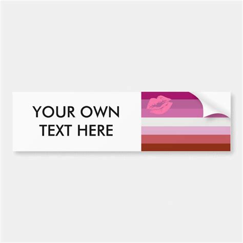 Lipstick Lesbian Pride Flag Bumper Sticker Zazzle