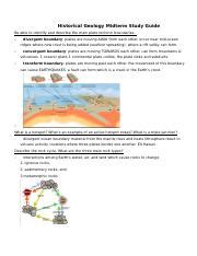 Historical Geology Midterm Study Guide Docx Historical Geology