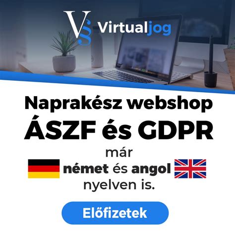 Webshop Jogi Sz T R Virtualjog Hu Szf Gener Tor Gdpr K Sz T S