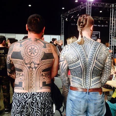 Polynesian Tribal Back Tattoos