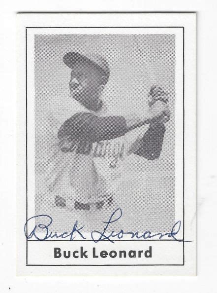 Autographed Buck Leonard 1978 Grand Slam Card Main Line Autographs