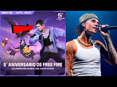 NUEVA COLABORACIÓN DE FREE FIRE CON JUSTIN BIEBER FREE FIRE X JUSTIN