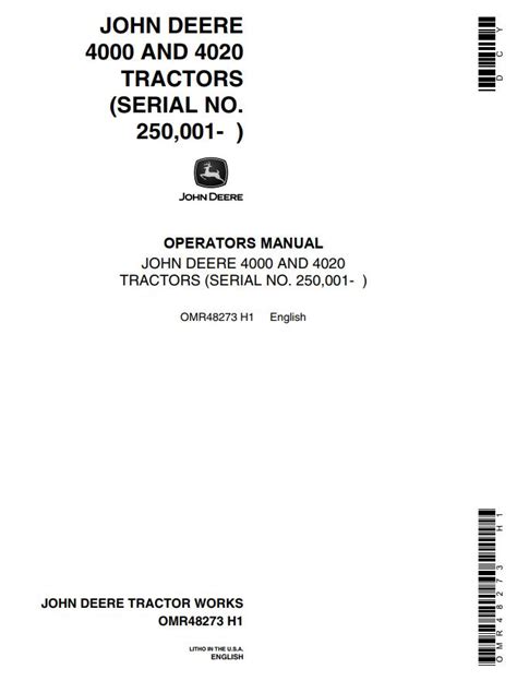 John Deere 4000 4020 Operators Manual PDF