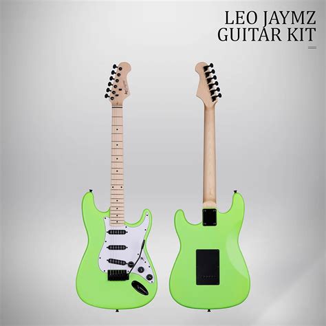 Leo Jaymz ST Guitarra eléctrica de tamaño completo para principiantes