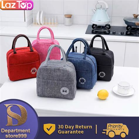 Department Store Lunch Box Bag Canvas Aluminum Film Portable Large Waterproof Thermal Insulation