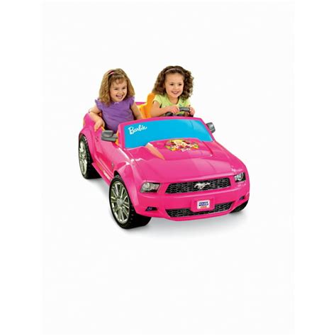 Power Wheels Barbie Pink Ford Mustang Car Electric 12V Ride-On P8812 - Open Box - Walmart.com ...