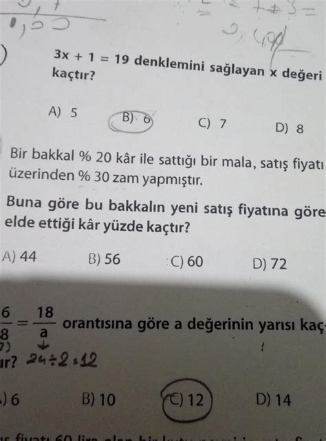 Soruları çözebilirmisiniz İŞLEMLİ işlemli olursa sevinirim