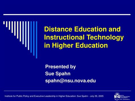 Ppt Distance Education And Instructional Technology In Higher Education Powerpoint