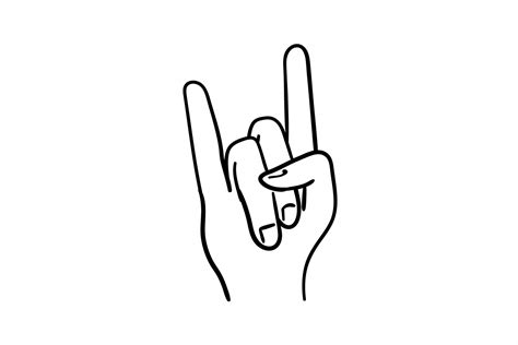 Free Rock On Hand Sign Doodle Png Pedro Teixeira Foundry