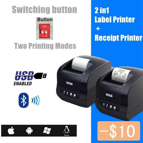 Xprinter XP 365B 20 To 80Mm Label Barcode Thermal Printer POS Receipt