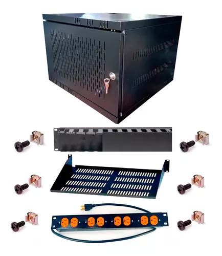 Rack Gabinete 7ru Pared Accesorios Cuotas sin interés