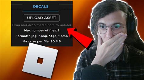 How To Upload Images To Roblox In Upload Decals Youtube