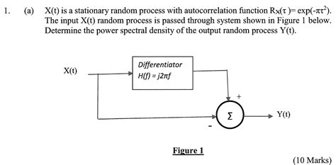 Solved A X T Is A Stationary Random Process With Chegg