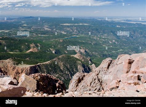 Top Of Pikes Peak Colorado Usa National Forest Stock Photo Alamy