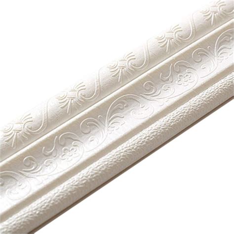 Cozylkx 90x 3 Self Adhesive Flexible Foam Molding Trim 3d Sticky Decorative Wall Lines Border