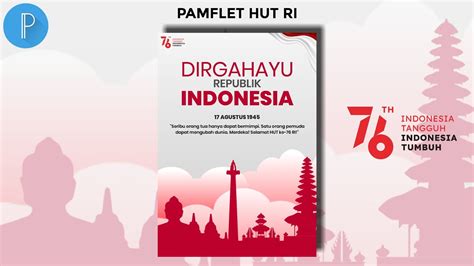 Tutorial Pixellab Cara Membuat Pamflet Tema Hut Ri Ke 75 Youtube