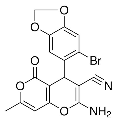 2 AMINO 4 3 BROMOPHENYL 7 METHYL 5 OXO 4H 5H PYRANO 4 3 B PYRAN 3