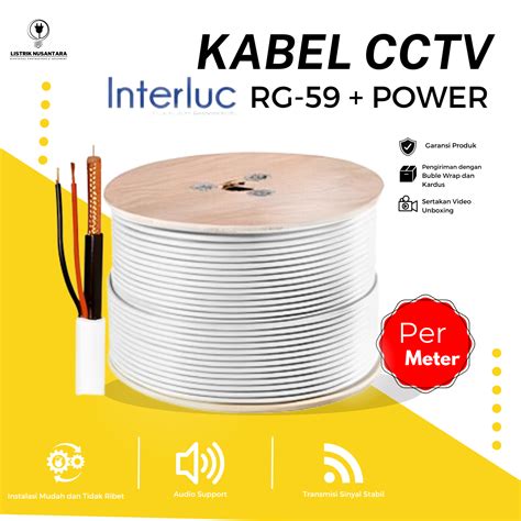 Jual Kabel Sambungan Cctv Coaxial Rg Power Juniper Per Meter