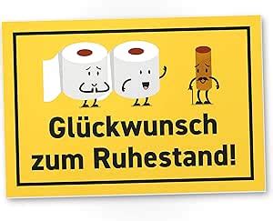 DankeDir Glückwunsch zum Ruhestand 30 x 20 cm Schild Kunststoff