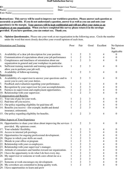 Questionnaire De Satisfaction
