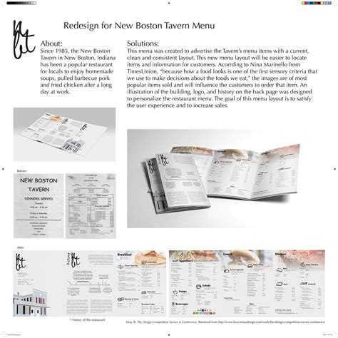 tavern menu  behance