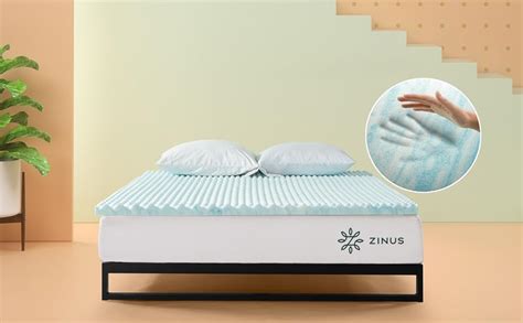 Zinus Surmatelas en Mousse à mémoire de Gel Tourbillon 7 6 cm Forme