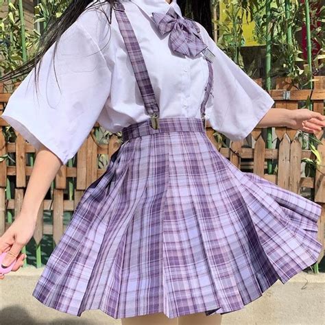 [Grape Soda] High Waist Pleated Skirts JK School Uniform SP15490 | High ...