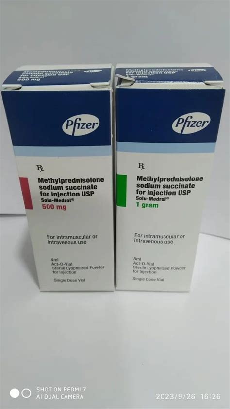 Solu Medrol 500 Mg Injection At Rs 930 Vial Methylprednisolone