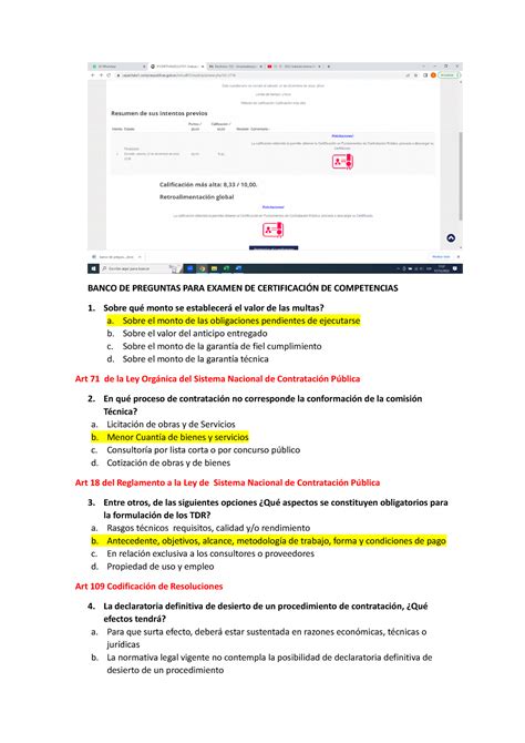 Banco De Preguntas Certificaci N Banco De Preguntas Para Examen De