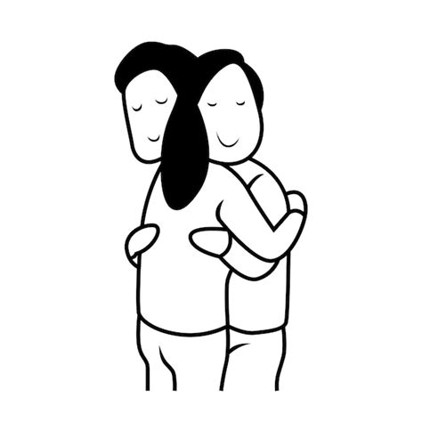 Premium Vector Illustration Of A Couple Of Lovers Hugging Each Other Vector Illustration