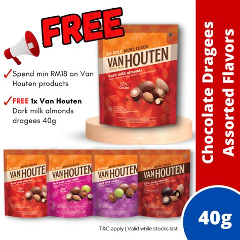 Van Houten Dark Milk Chocolate Dragees Assorted Flavors 40g Expiry