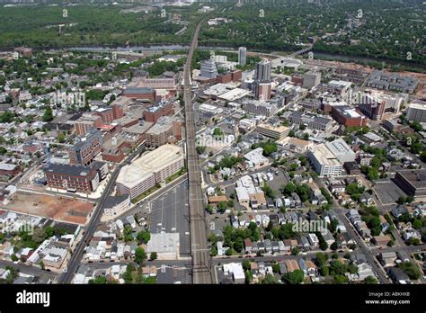 Aerial View Of City Of New Brunswick New Jersey Usa Stock Photo Alamy