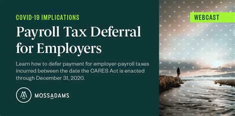 Payroll Tax Deferral For Employers