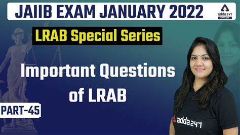 JAIIB Exam January 2022 JAIIB LRAB Special Series Important