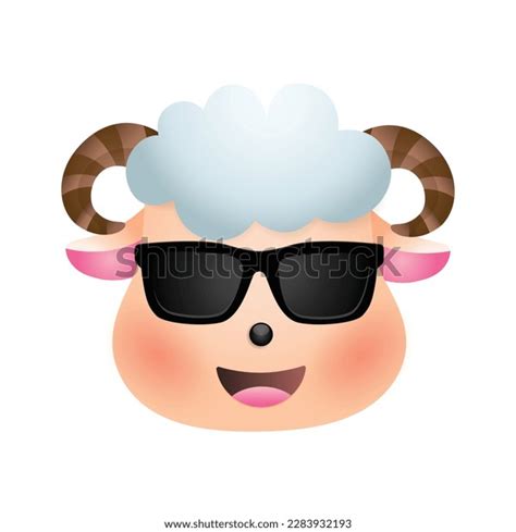 Sheep Face Cartoon Vector Illustration Isolated Stock Vector (Royalty ...