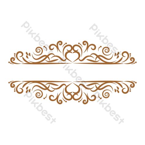 Floral Golad Vector Vintage Royal Title Border Or Text Frame Ornament